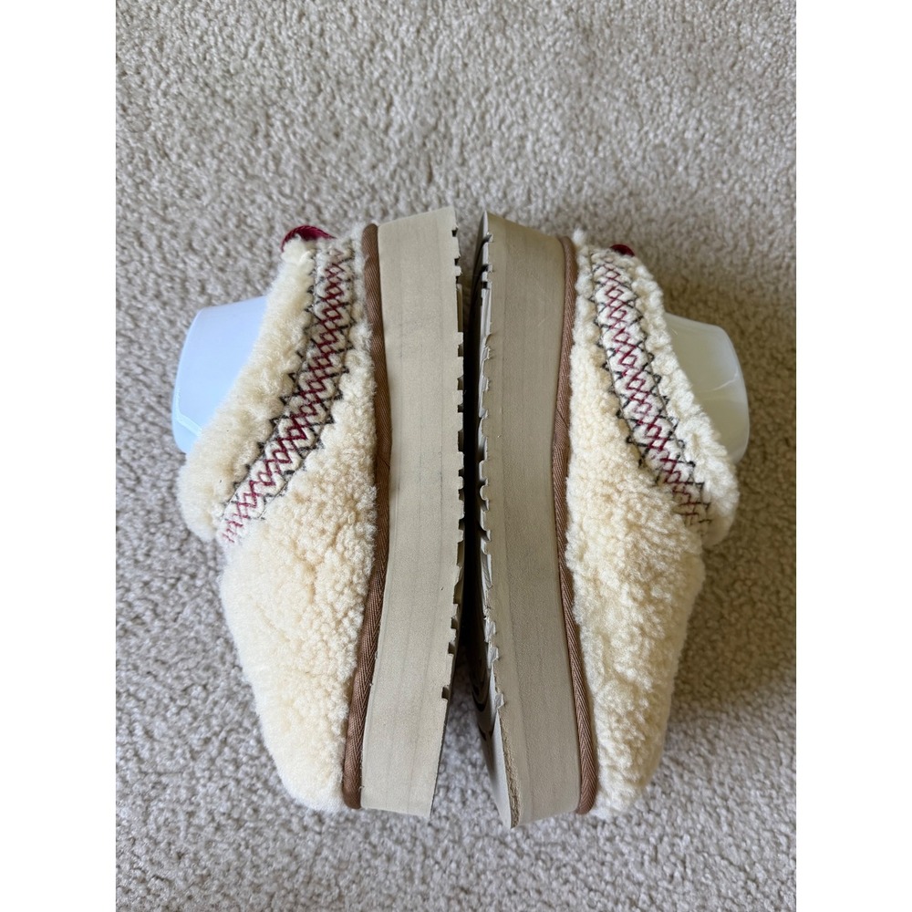 UGG Slippers Tazz Braid Platform Natural Cream Womens Size 8 - Picture 9 of 11